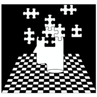 Head In Profile Made Of Puzzle Pieces Brain Sticker