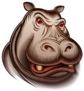 Head Of An Animal Hippo Sticker