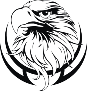 Head Of An Eagle In The Form Of The Stylized Tattoo Sticker