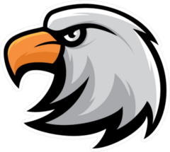 Head of Eagle Mascot Logo Sticker