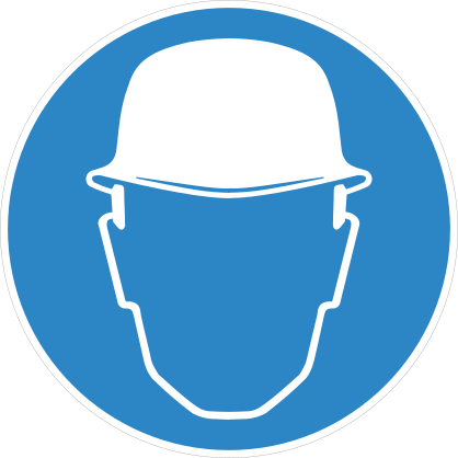 Head Protection Sign Sticker