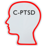 Head Silhouette Containing The Text C-ptsd Sticker