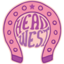 Head West Retro Horseshoe Sticker