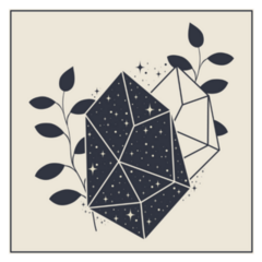 Healing Crystal And Starry Sky Sticker