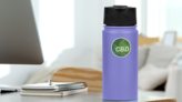 Health And Medical Marijuana Cbd Concept Sticker on a Water Bottle (New) example