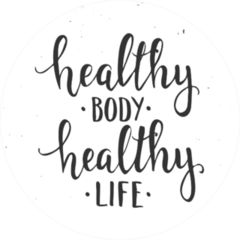 Healthy Body Healthy Life Motivational Sticker