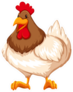 Healthy Chicken Cartoon Standing Sticker