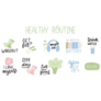 Healthy Daily Routine Sticker Sheet 