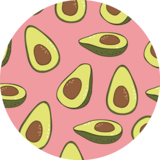 Healthy Food Avocado Print Sticker