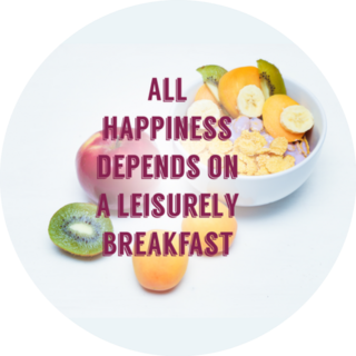 Healthy Happy Breakfast Saying Sticker
