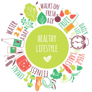 Healthy Lifestyle Illustration Sticker