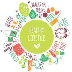 Healthy Lifestyle Illustration Sticker