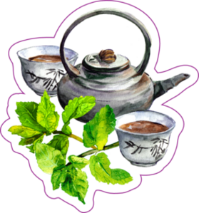 Healthy Mint Tea Sticker