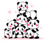 Heap Of Cartoon Pandas Stickers