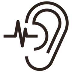 Hearing Test Ear Icon Sticker