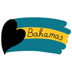 Heart Bahamas Sign Sticker