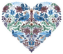 Heart Boho Pattern Floral Silhouette Sticker