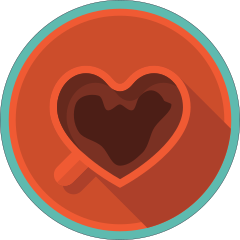 Heart Coffee Mug Sticker