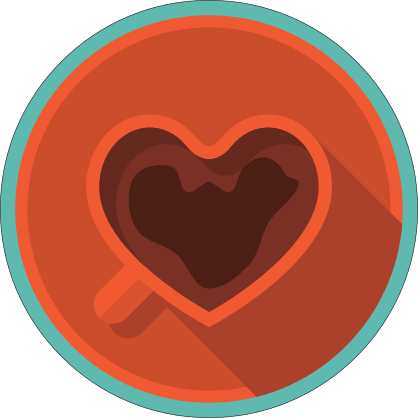 Heart Coffee Mug Sticker