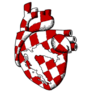 Heart Croatia Tattoo Art Sticker