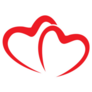 Heart Duo Love Icon Sticker