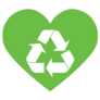 Heart Eco Recycle Nature Heart Sticker
