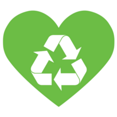 Heart Eco Recycle Nature Heart Sticker