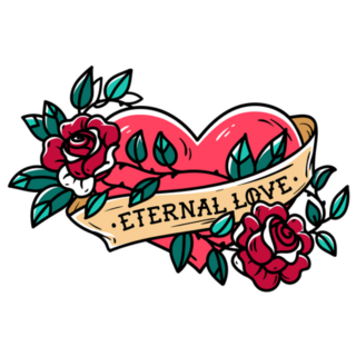Heart Entwined Eternal Love Tattoo Sticker