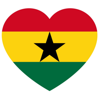 Heart Flag Ghana Sticker
