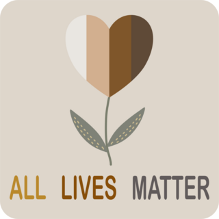 Heart Flower All Lives Matter Sticker