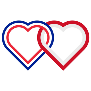 Heart France & Monaco Sticker