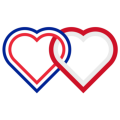 Heart France & Monaco Sticker