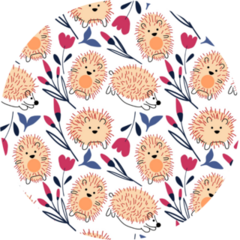 Heart Hedgehog Pattern Sticker