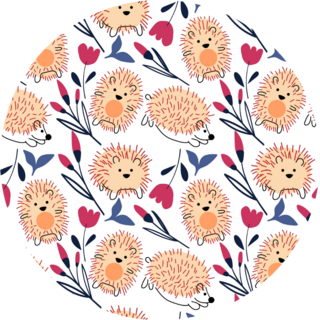 Heart Hedgehog Pattern Sticker
