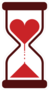 Heart Hour Glass Sticker