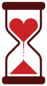 Heart Hour Glass Sticker