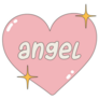 Heart Icon Inscription Angel 2000 Y2k Sticker