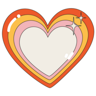 Heart Icon With Glare Nostalgia For The 2000 Years Sticker