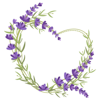 Heart Lavender Sticker