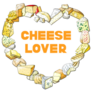 Heart Made Of Cheeses Sticker