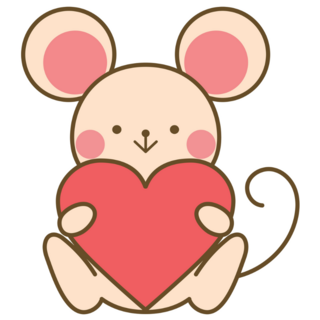 Heart Mouse Sticker