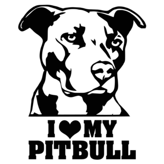 Heart My Pitbull Sticker