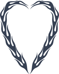 Heart Of Flames Sticker