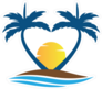 Heart Palm Trees Sticker