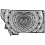 Heart Shape Mandala Inside Montana Sticker