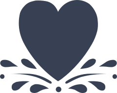 Heart Shape With Leaves Sticker