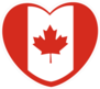 Heart Shaped Canada Flag Sticker