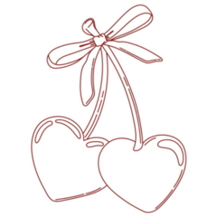 Heart-shaped Cherries Sticker