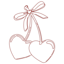 Heart-shaped Cherries Sticker