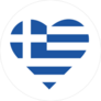 Heart Shaped Greece Flag Sticker